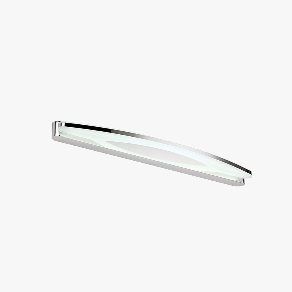 Ralosok Minimalist Oval Vanity Wall Lamp, Chrome, Bedroom/Bathroom