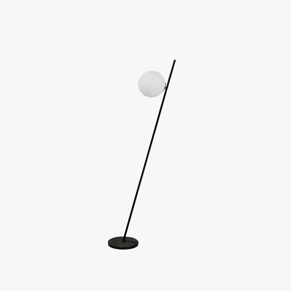 Wokanut Minimalistic Black Orb Linear Floor Lamp, Living room