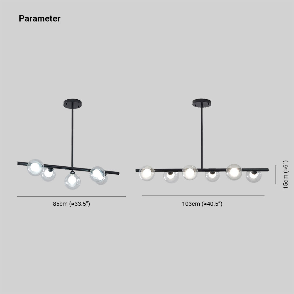 Lumirel Pendant Light Linear Bubble Glass-Neutral Decor