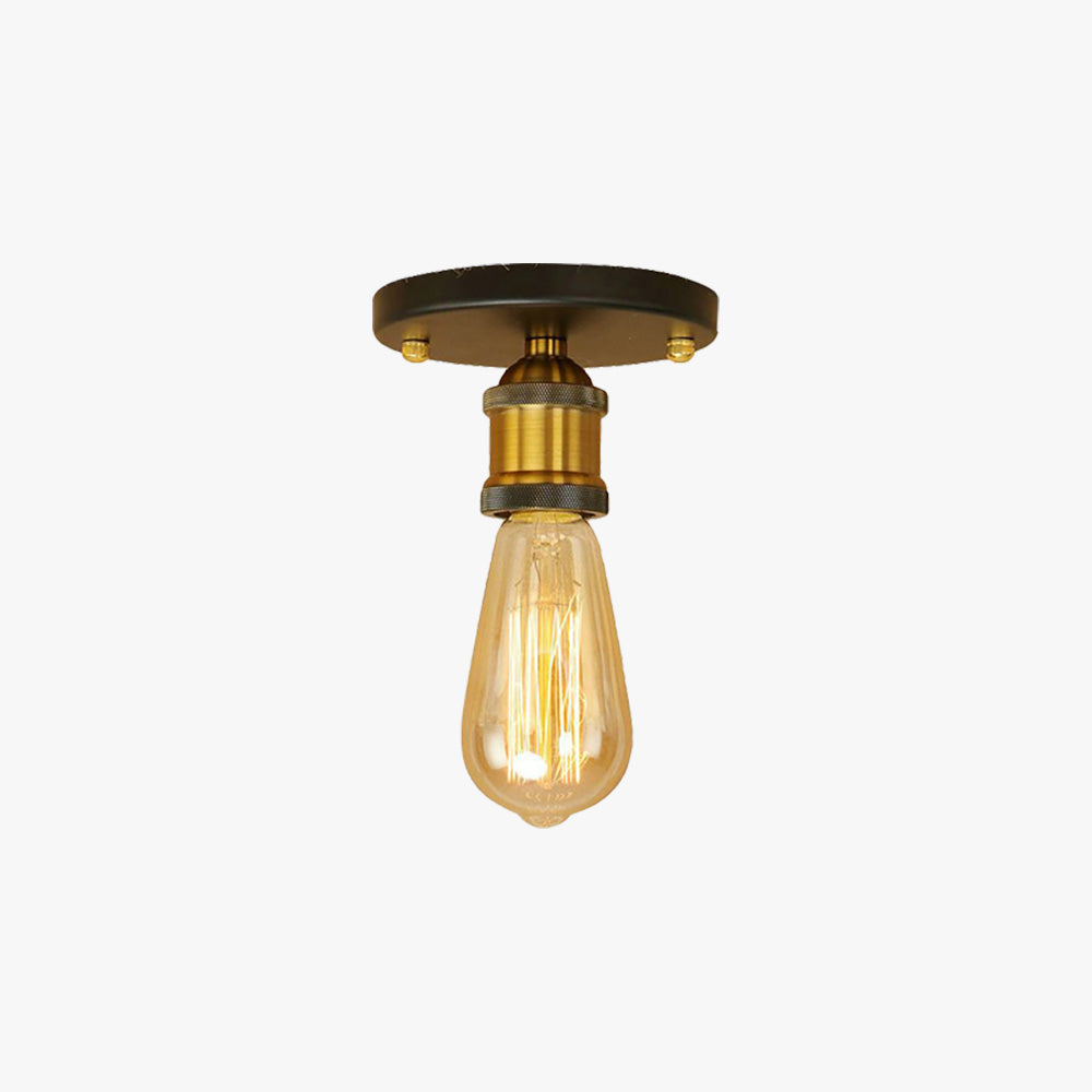 Suditor Retro Vintage Bulb Semi-Flush Mount Ceiling Light