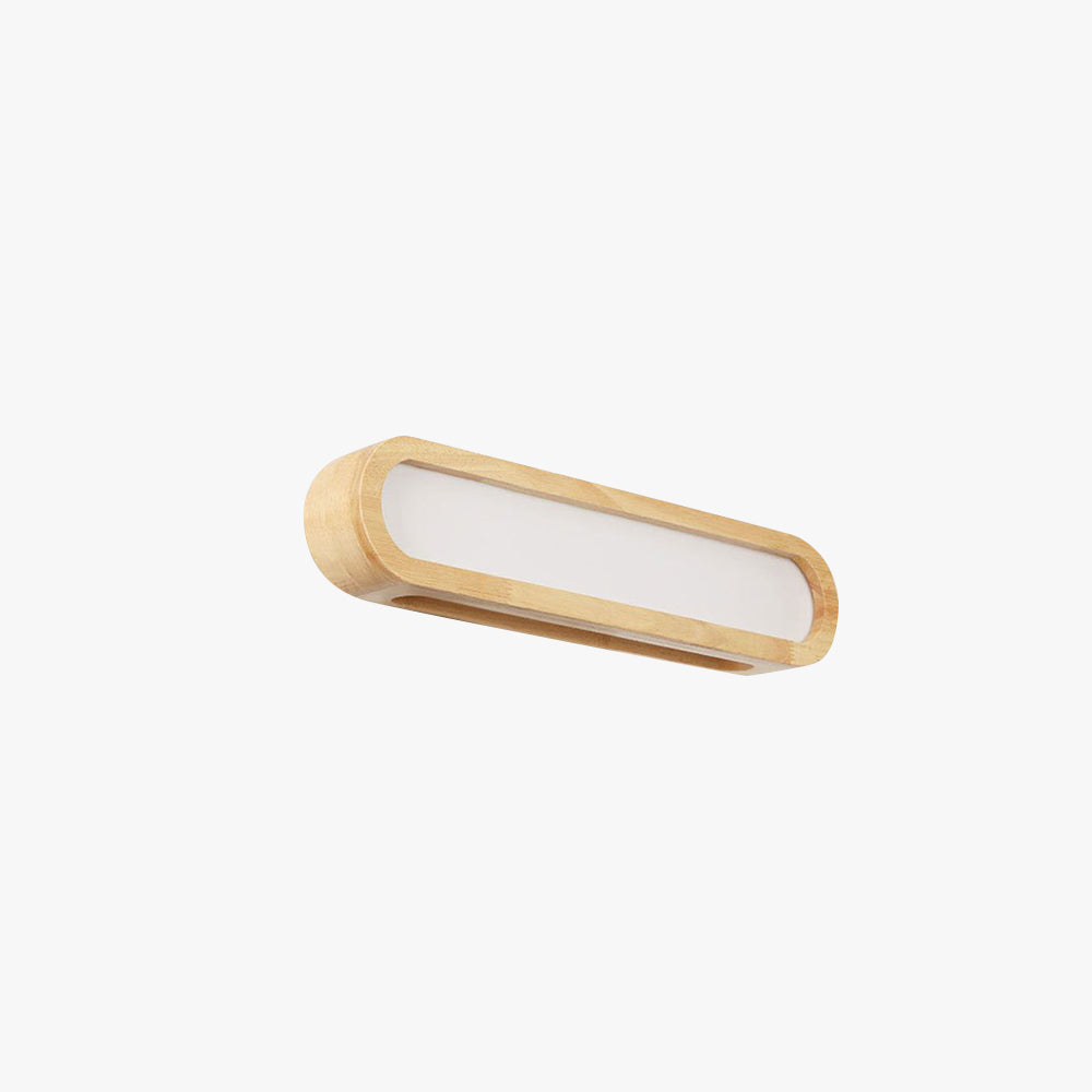 Hukulak Rectangular Wooden Energy Saving Oblong Wall Lamp