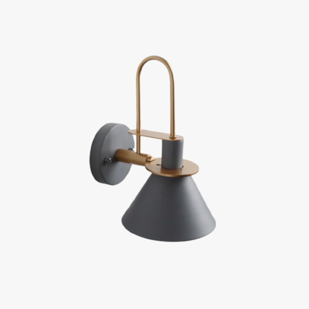 Fevoril Vintage Horn Shape Metal Wall Lamp, Living room/Bedroom/Bathroom