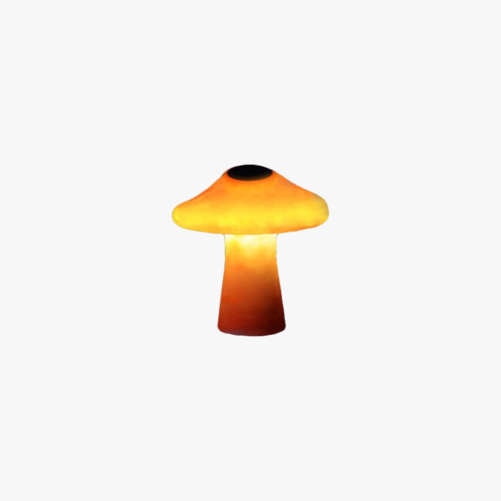 Wenipek Mushroom Outdoor Ground Light, Hardwired/Solar, Orange