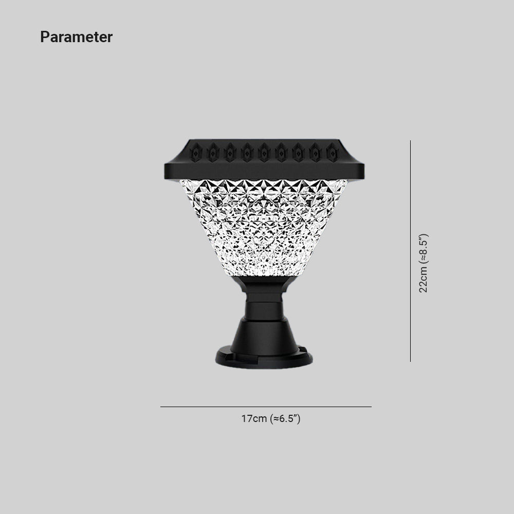 Ravurim Modern Geometry Outdoor Floor Lamp, Black