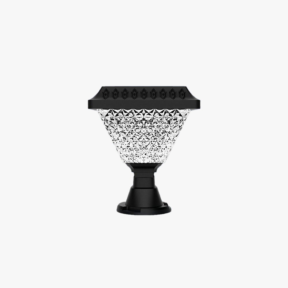 Ravurim Modern Geometry Outdoor Floor Lamp, Black