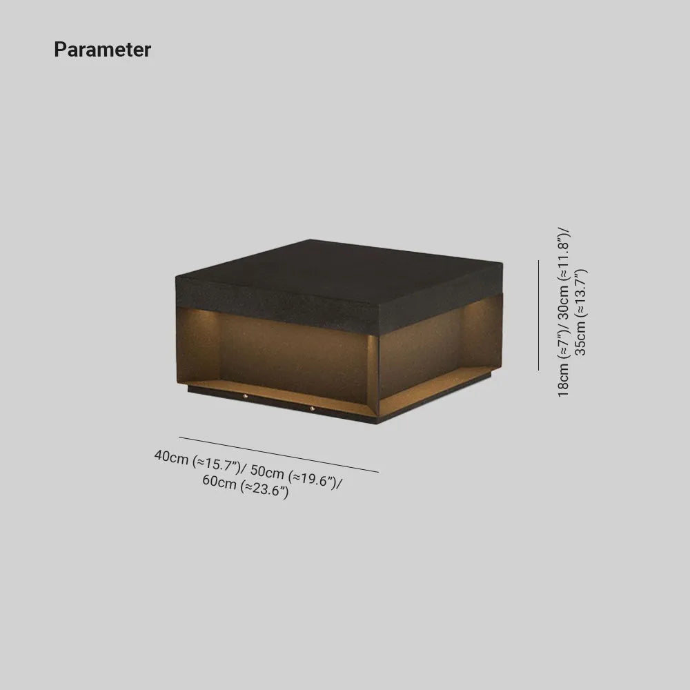 Lenovae Post Lamps Outdoor Modern Square Solar-Neutral Decor