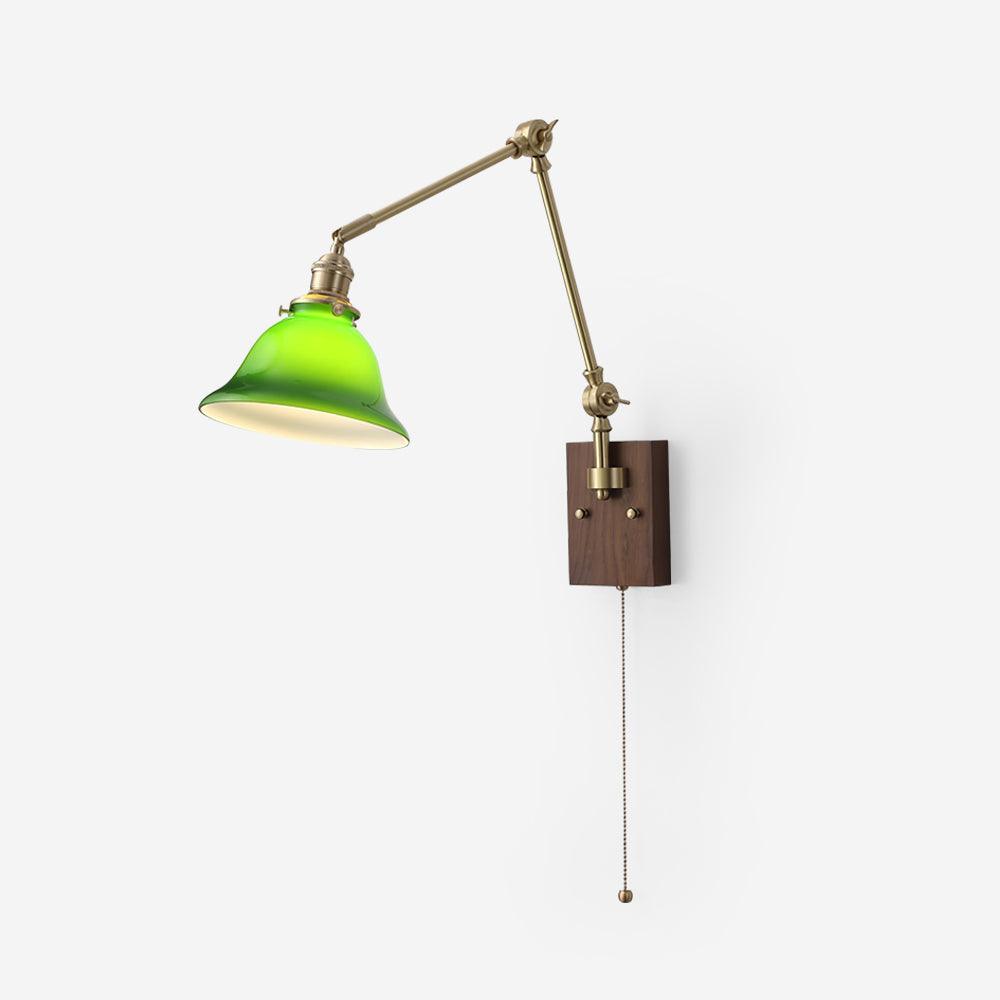 Velra Walnut Adjustable Arm Wall Lamp