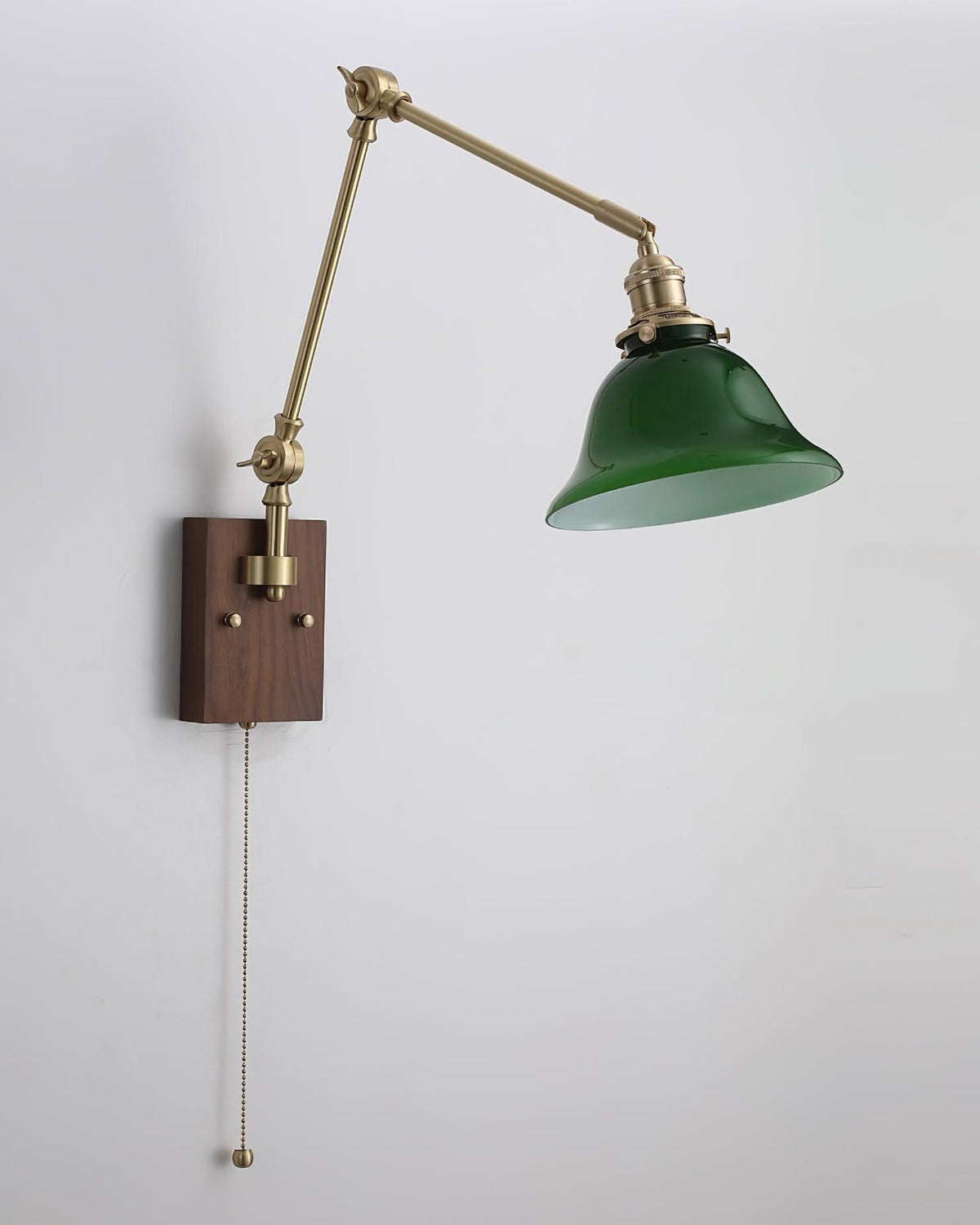 Velra Walnut Adjustable Arm Wall Lamp