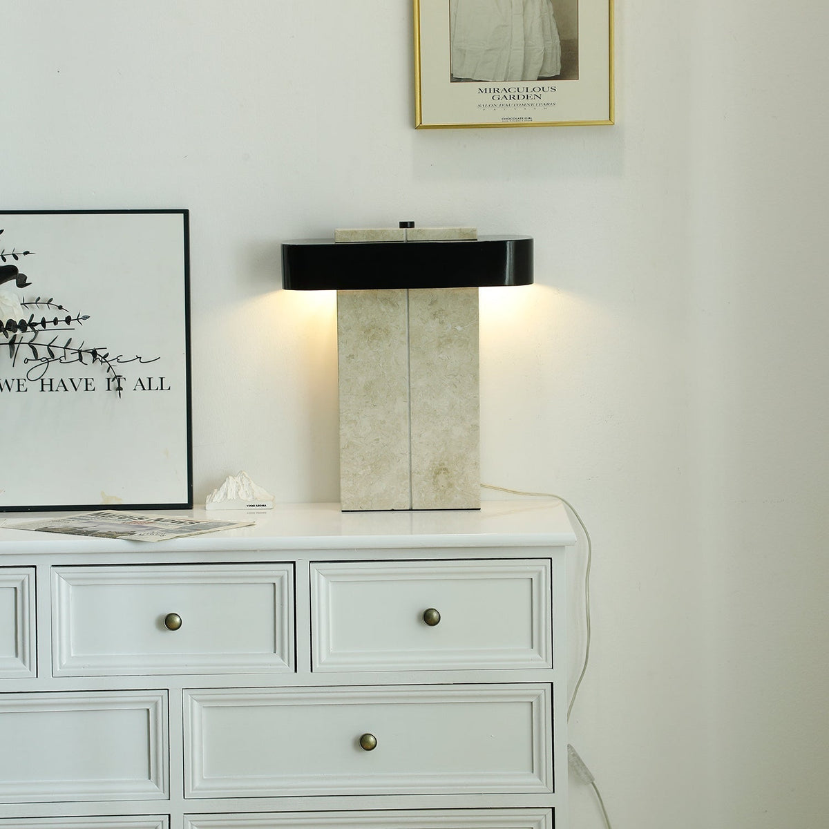 Abram Modern Marble Table Lamp