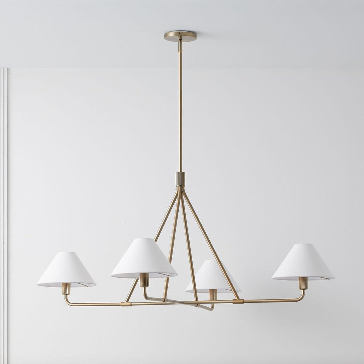 Ornuvyh Vintage Industrial Metal Fabric Chandelier