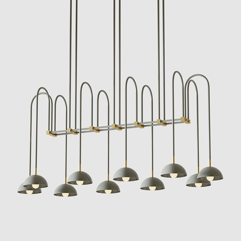 Blikuvyh Vintage Industrial Atelier Brass Metal Chandelier