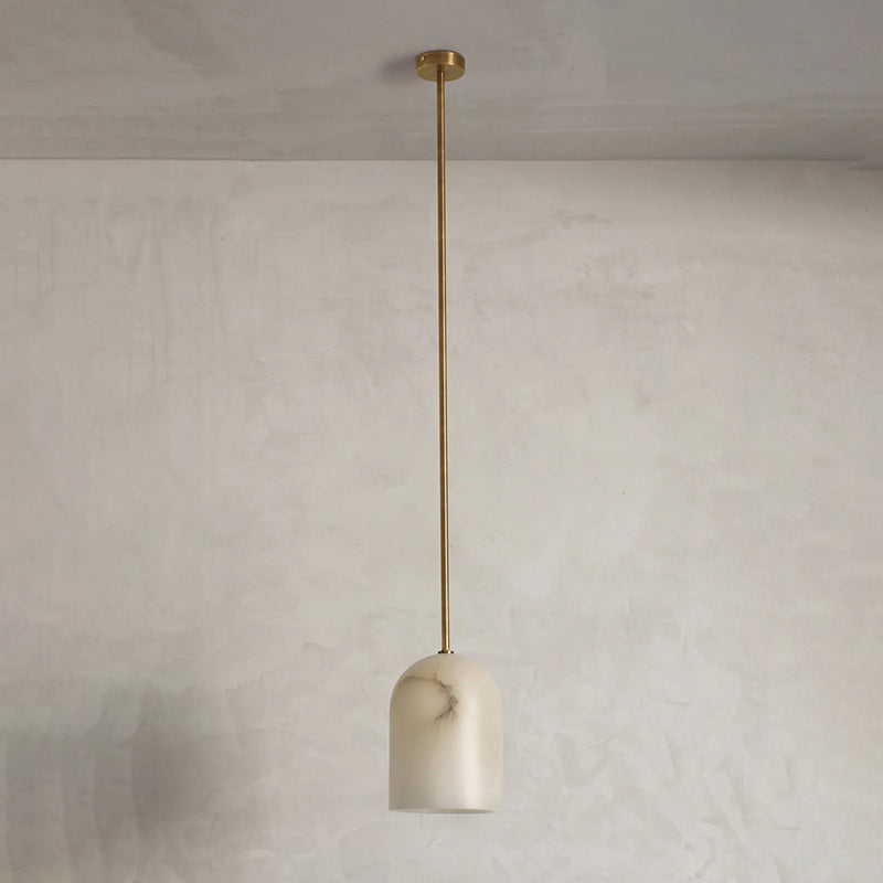 Belfry Arm Alabaster Pendant Lamp