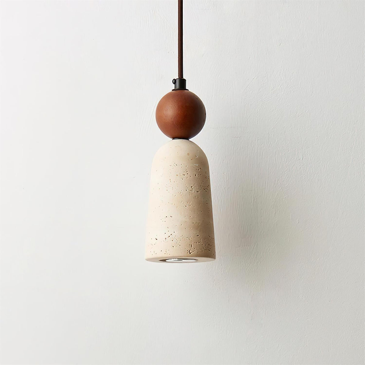 Nolira Pendant Light Wood Travertine Natural