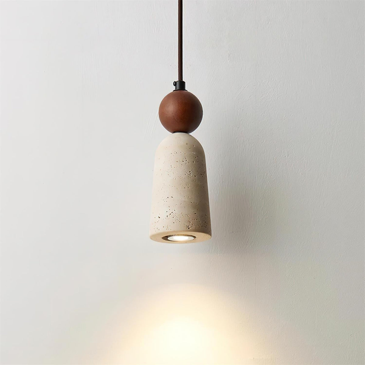 Nolira Pendant Light Wood Travertine Natural