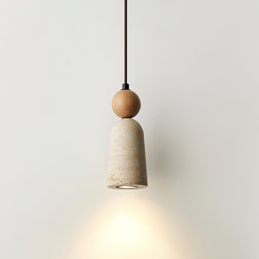 Nolira Pendant Light Wood Travertine Natural