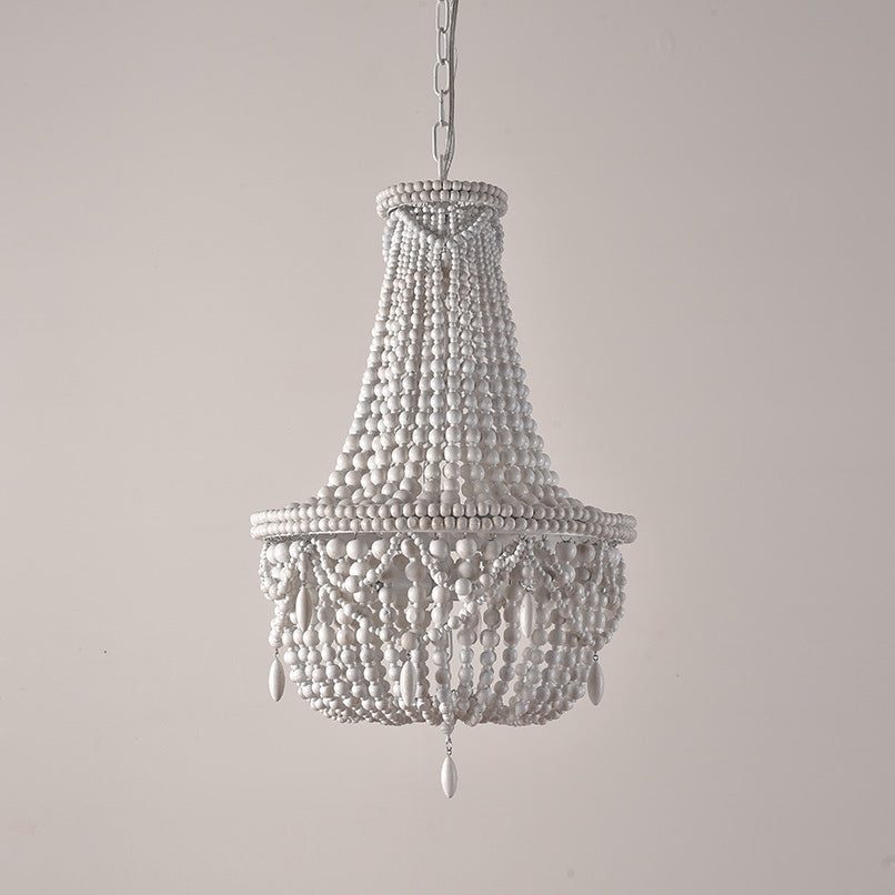 Eirikuvyu Postmodern Luxury Bead Metal Wood Chandelier