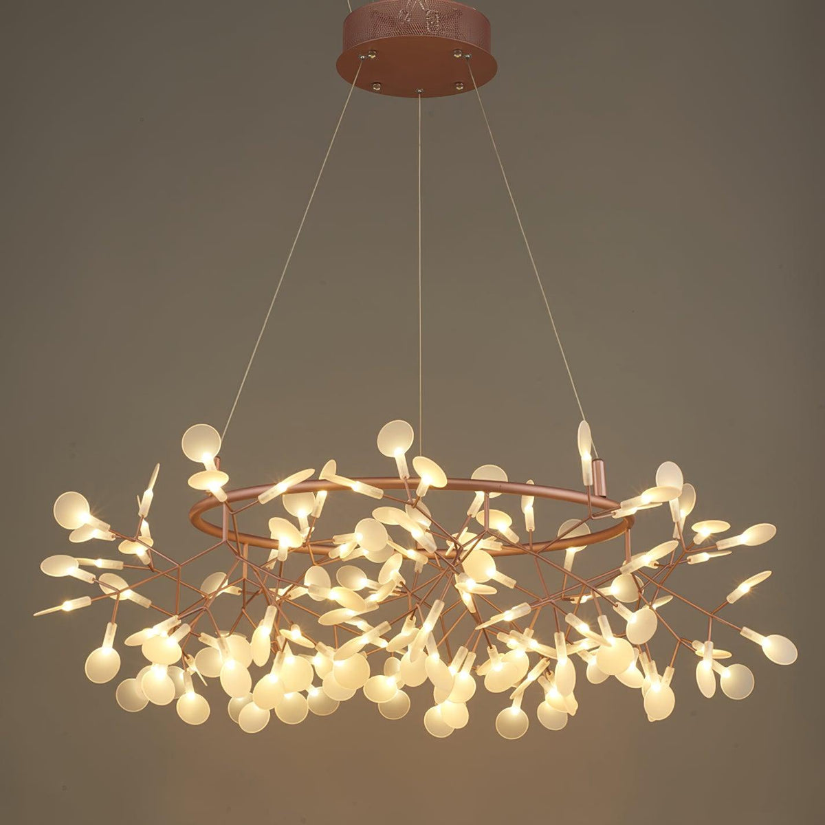 Siremud Unique Round Sputnik Art Deco Firefly Chandelier, Living Room/ Bedroom