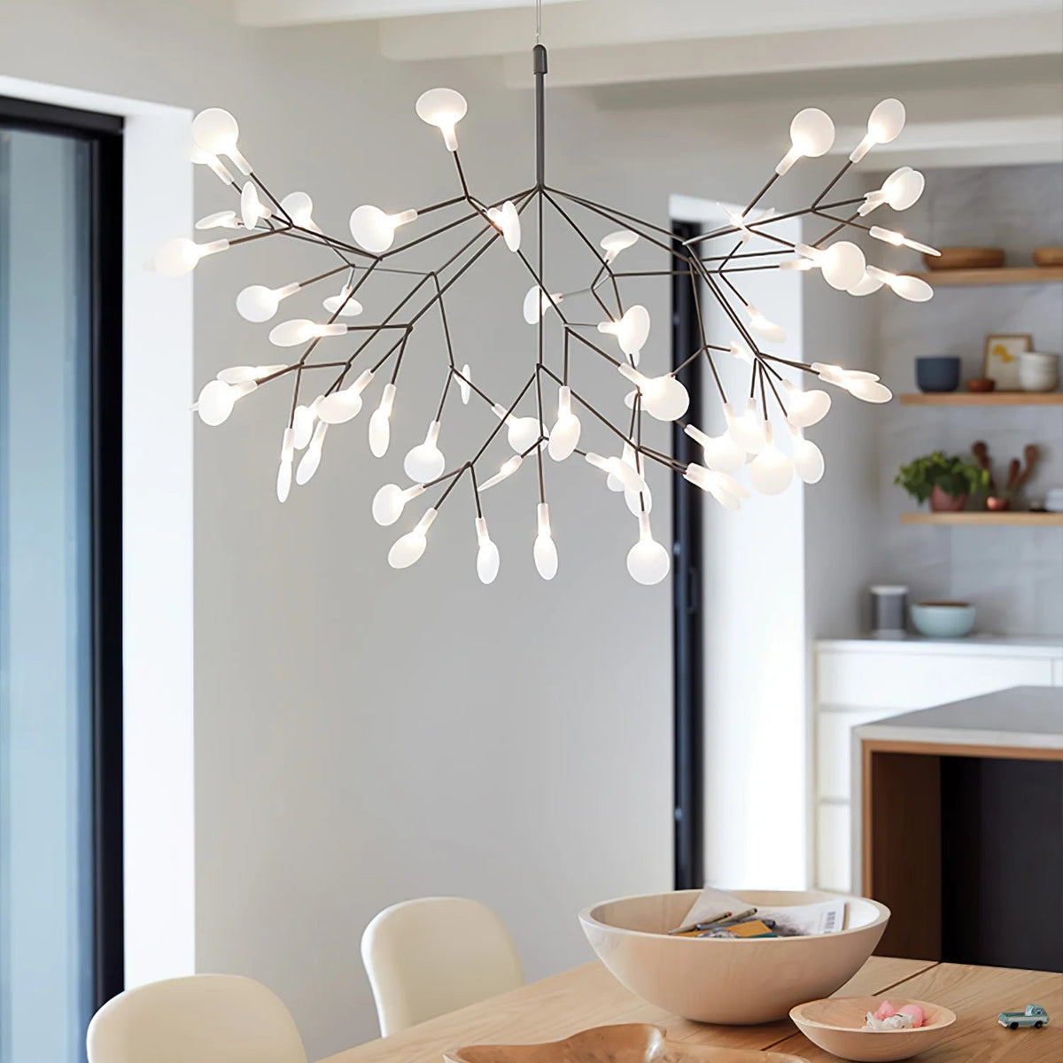 Hovepit Unique Sputnik Art Deco Firefly Chandelier. Living Room/ Bedroom