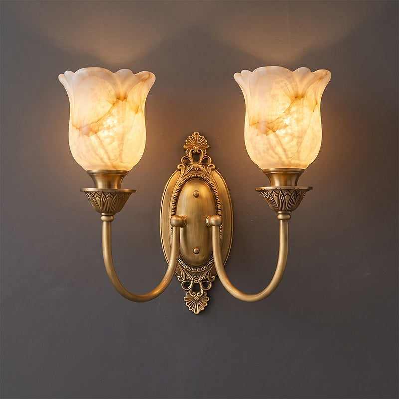 Nivinella Candle Alabaster Wall Sconce