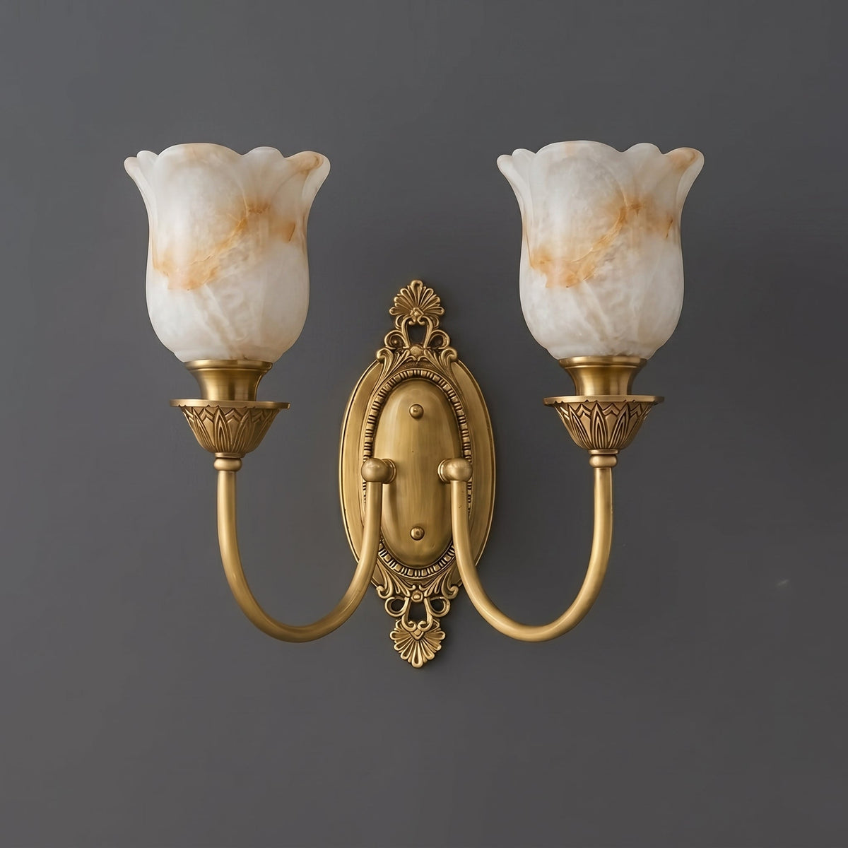 Nivinella Candle Alabaster Wall Sconce