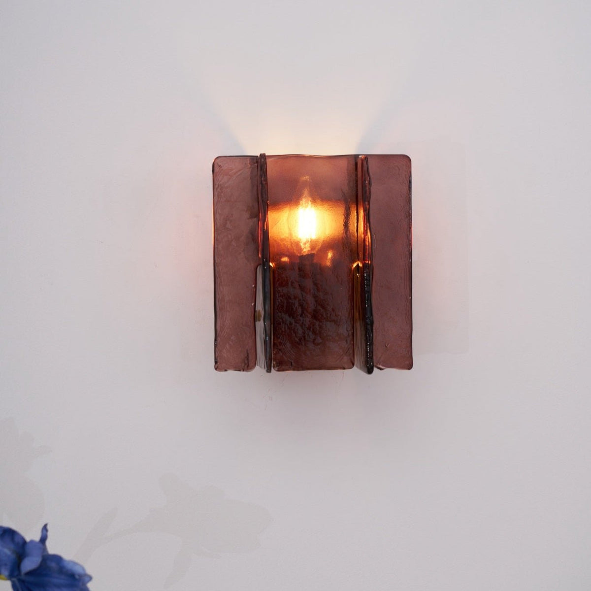 Celuaine Wall Light Brass Glass Clear
