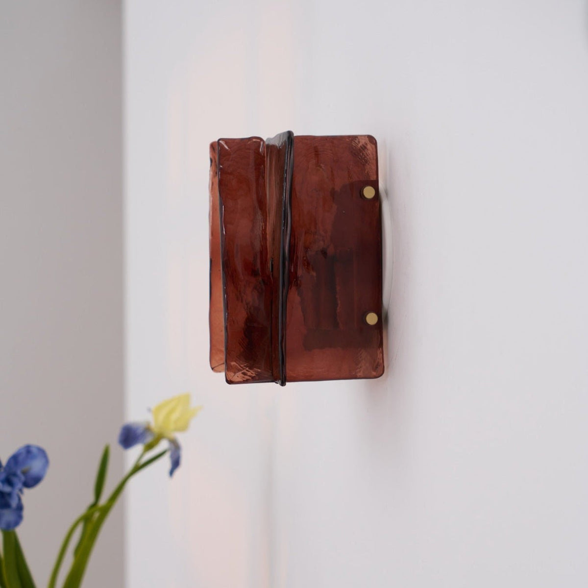 Celuaine Wall Light Brass Glass Clear