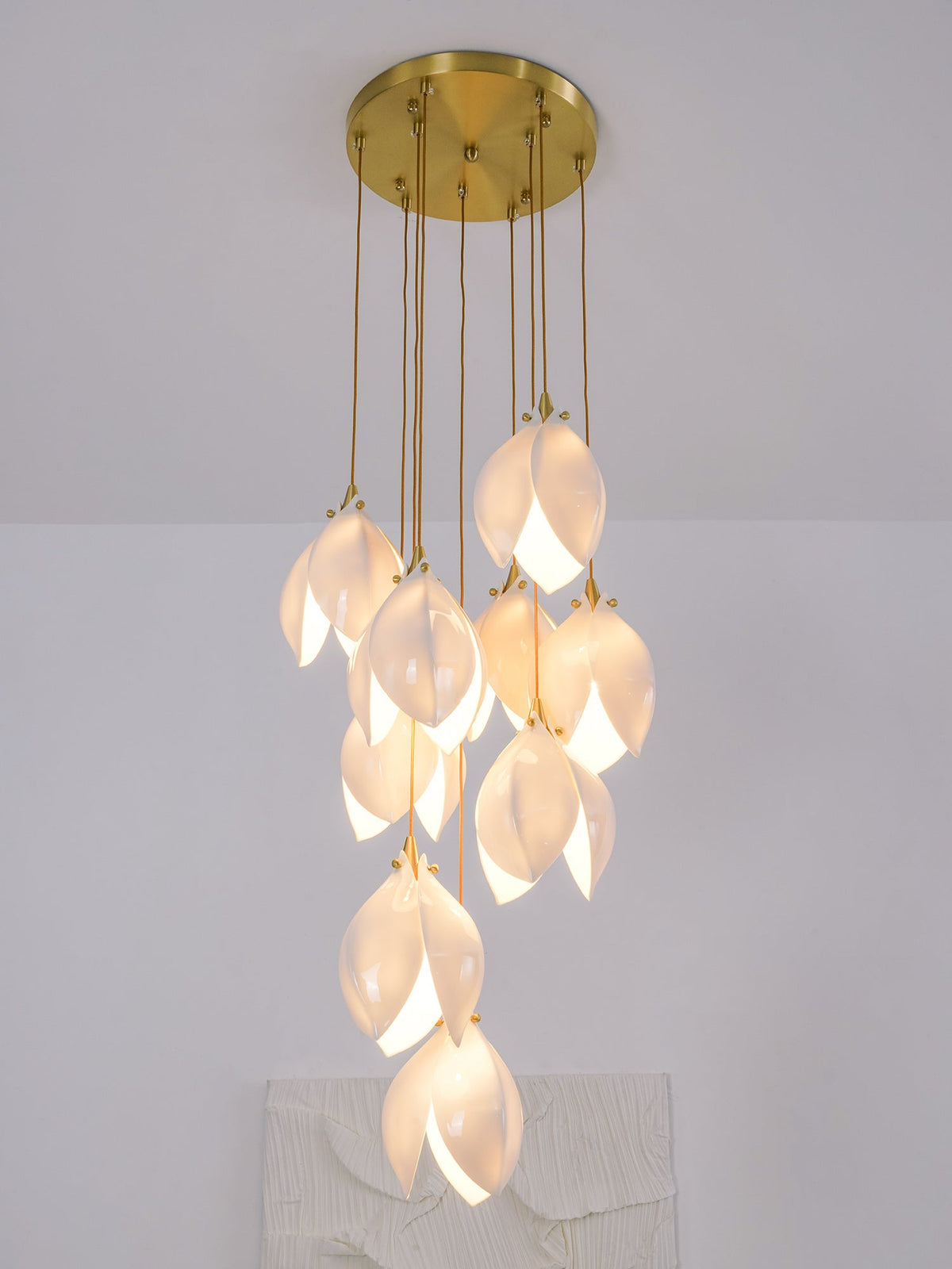 Fioenaya Pendant Lamp White Floral Ceramic
