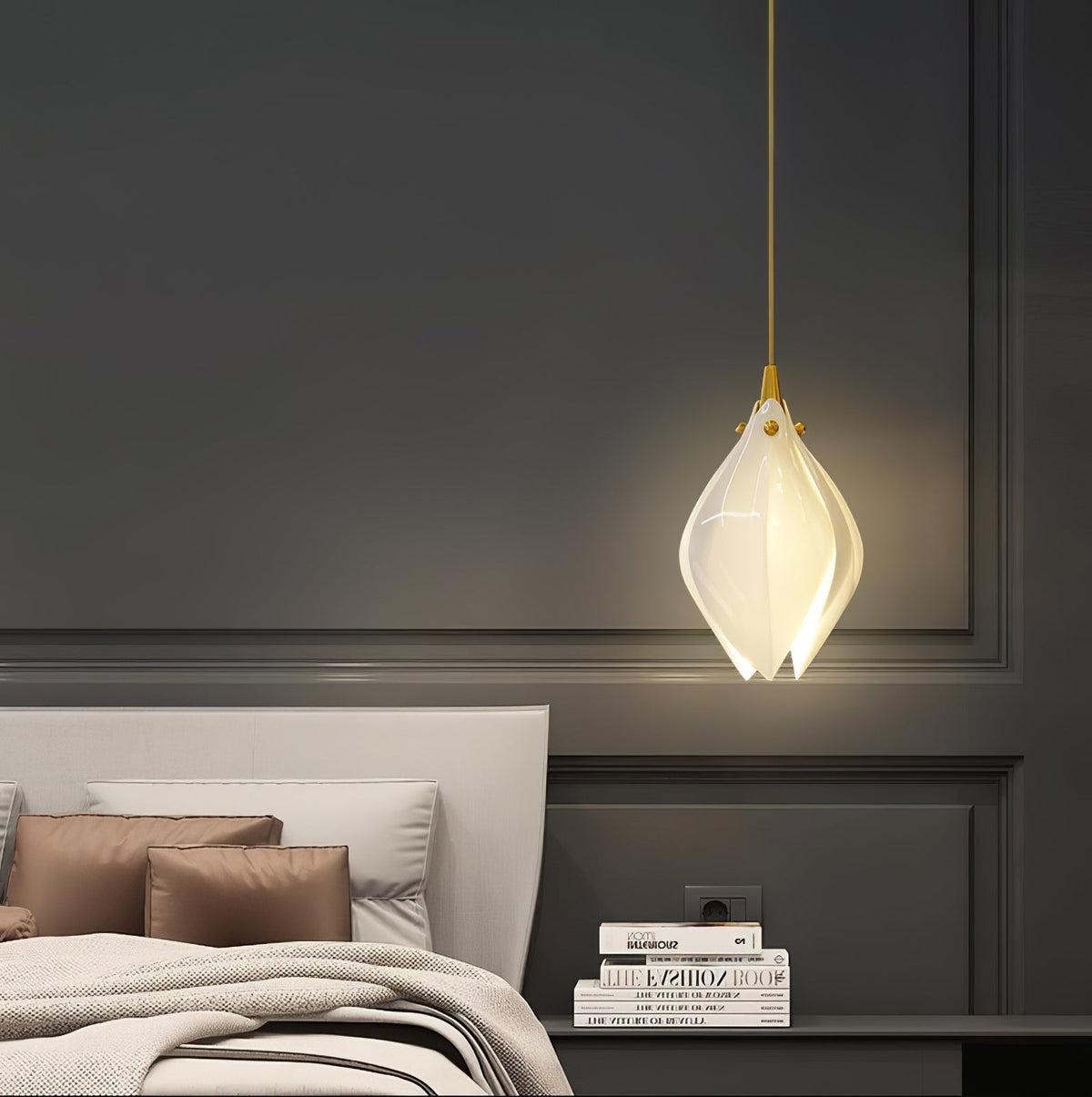Fioenaya Pendant Lamp White Floral Ceramic