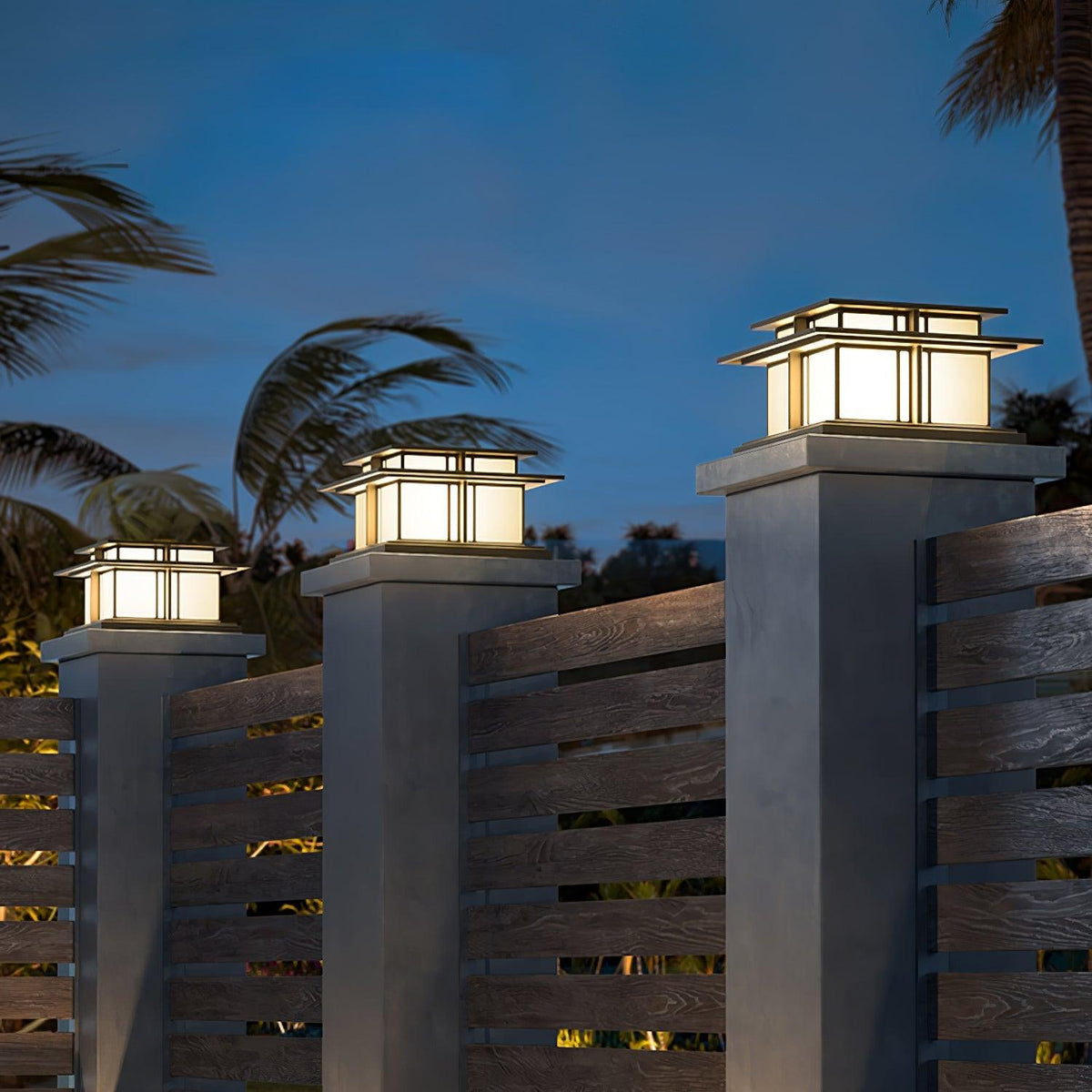 Zudapal Pillar Solar /HardWire Outdoor Light