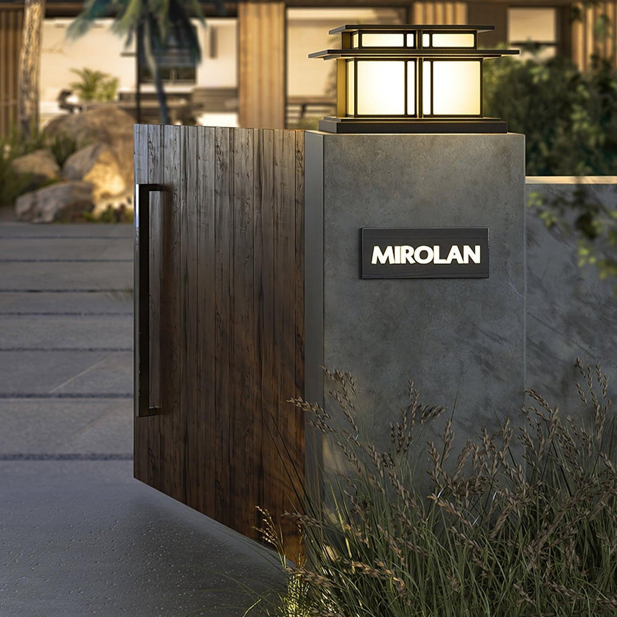 Zudapal Pillar Solar /HardWire Outdoor Light