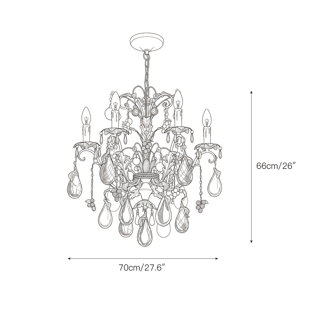 Marian Vivid Glass Chandelier