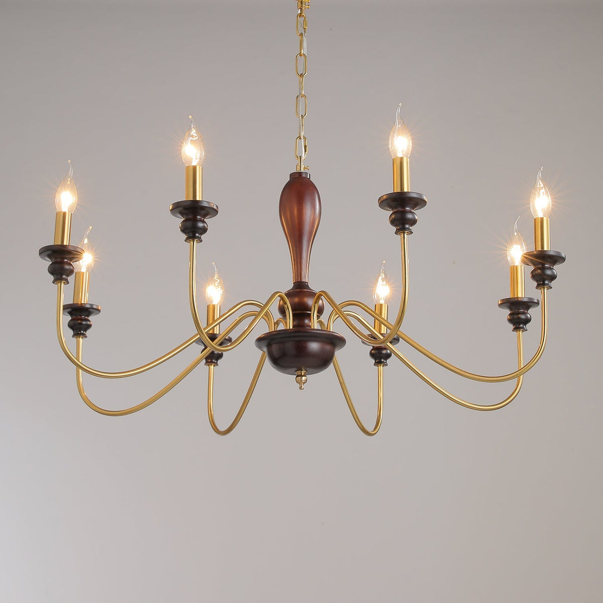 Ilvenan Traditional Elegance Vintage Wood Chandelier