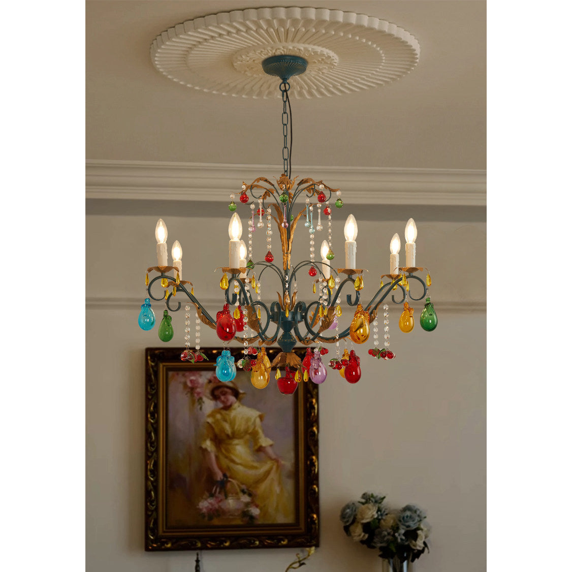 Marian Vivid Glass Chandelier