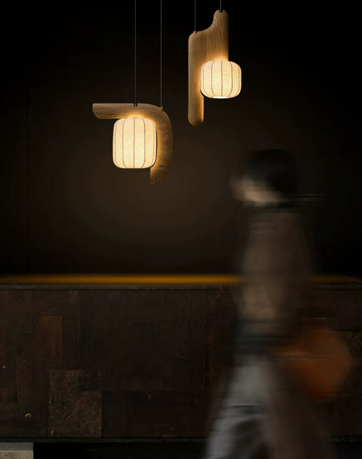 Ulverstone Fluted Paper Pendant Lamp