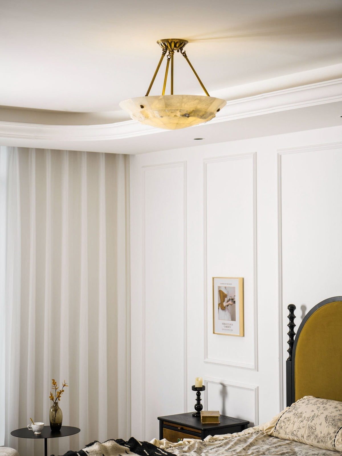 Nomen Bowl Pendant Lamp Alabaster Elegance