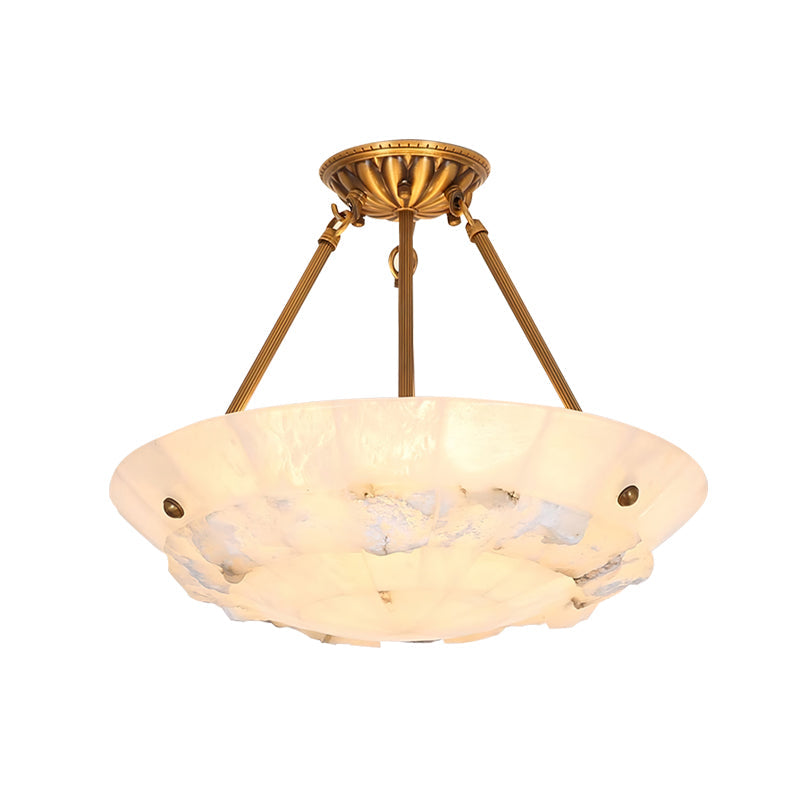 Nomen Bowl Pendant Lamp Alabaster Elegance