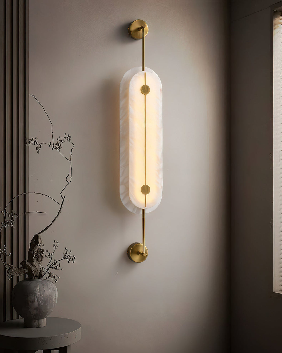 Brace Alabaster Wall Lamp