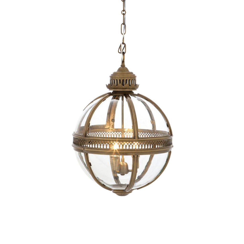 Svelte Vintage Industrial Glass Pendant Light