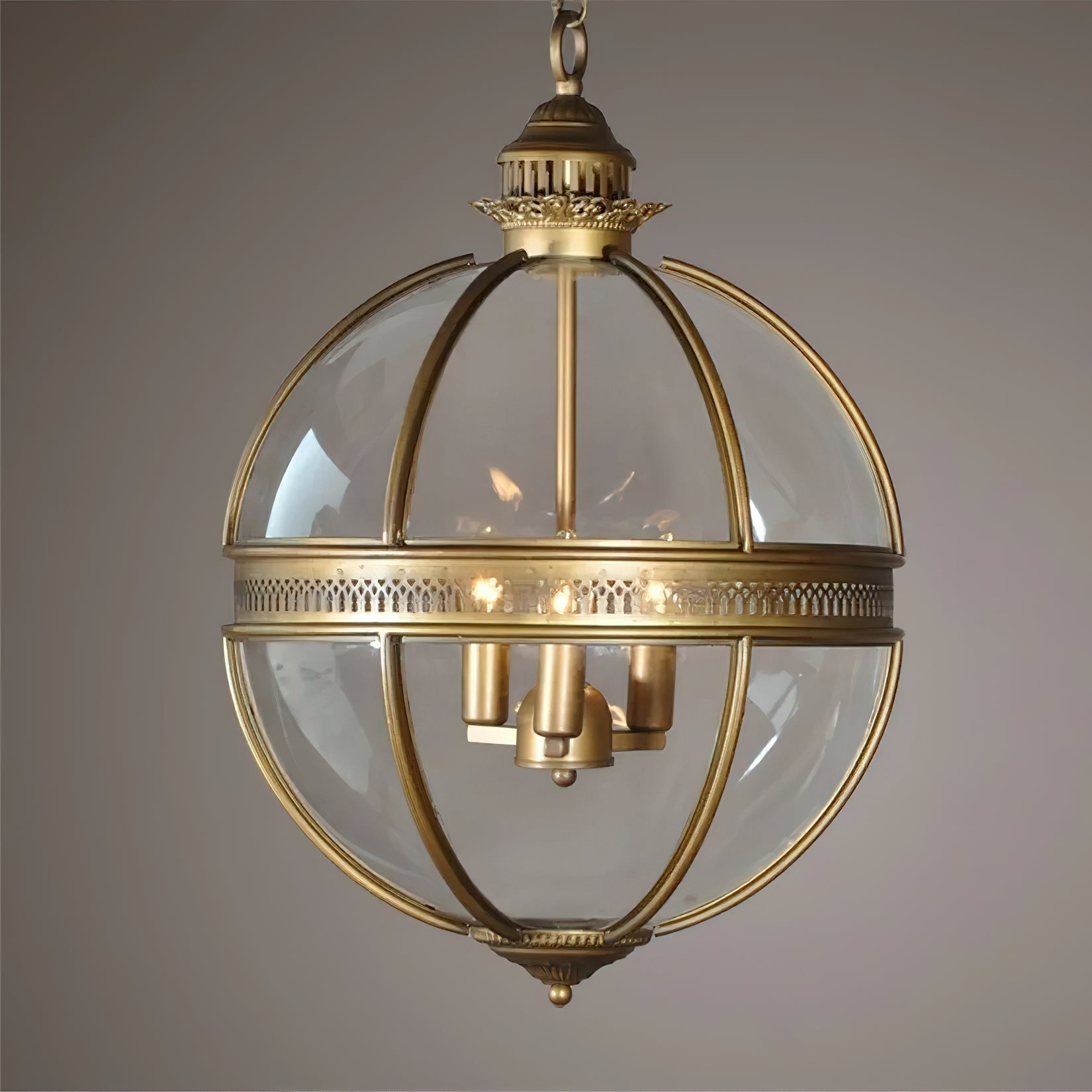 Svelte Vintage Industrial Glass Pendant Light