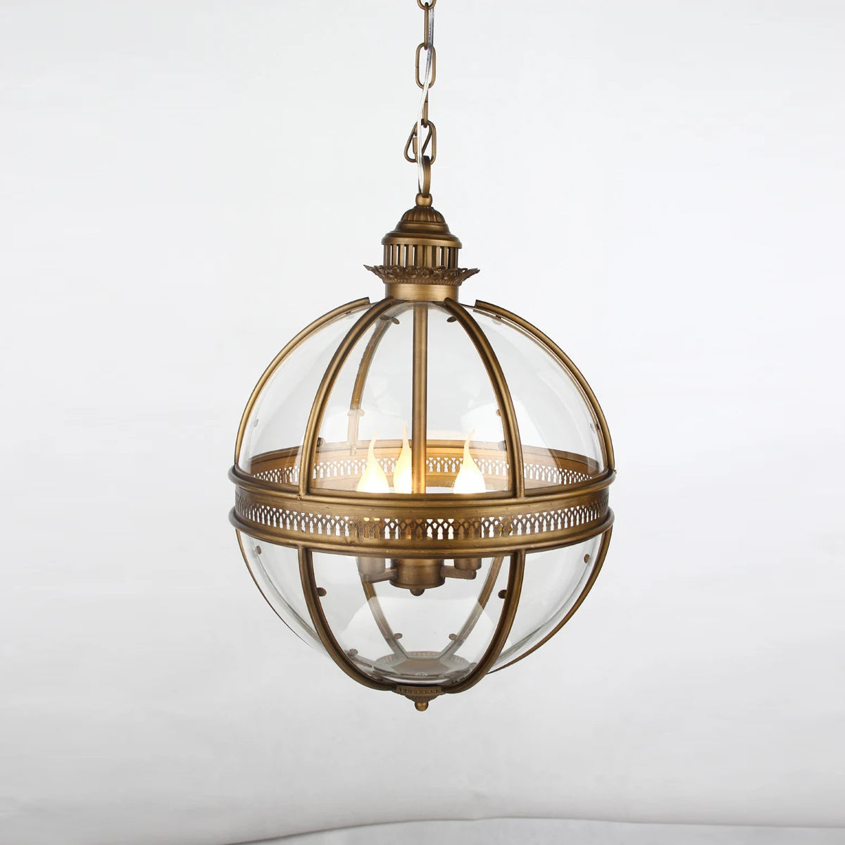 Svelte Vintage Industrial Glass Pendant Light