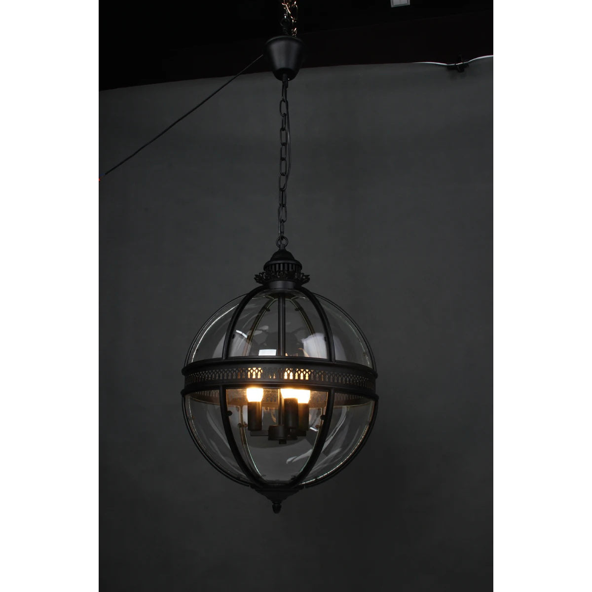 Svelte Vintage Industrial Glass Pendant Light