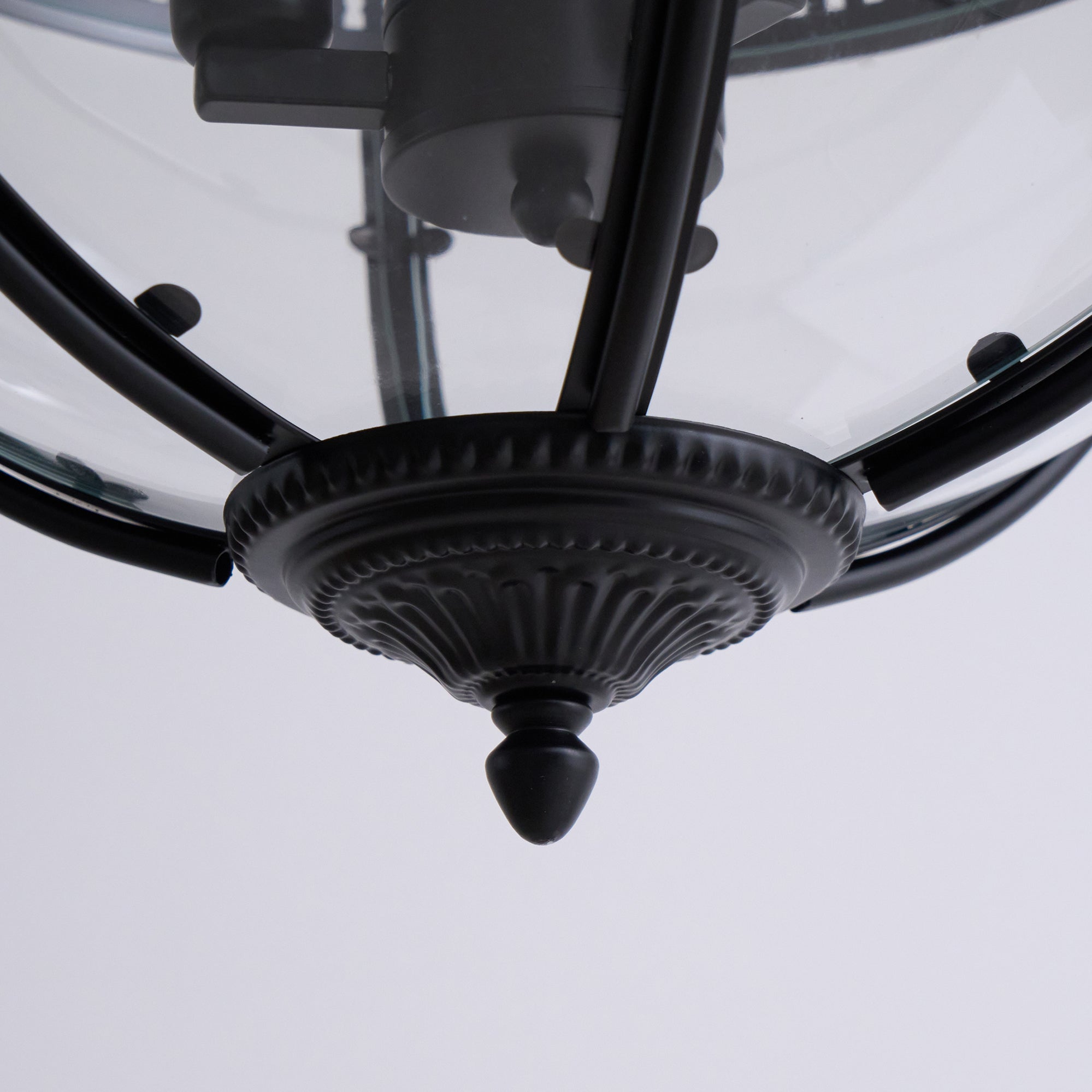 Svelte Vintage Industrial Glass Pendant Light