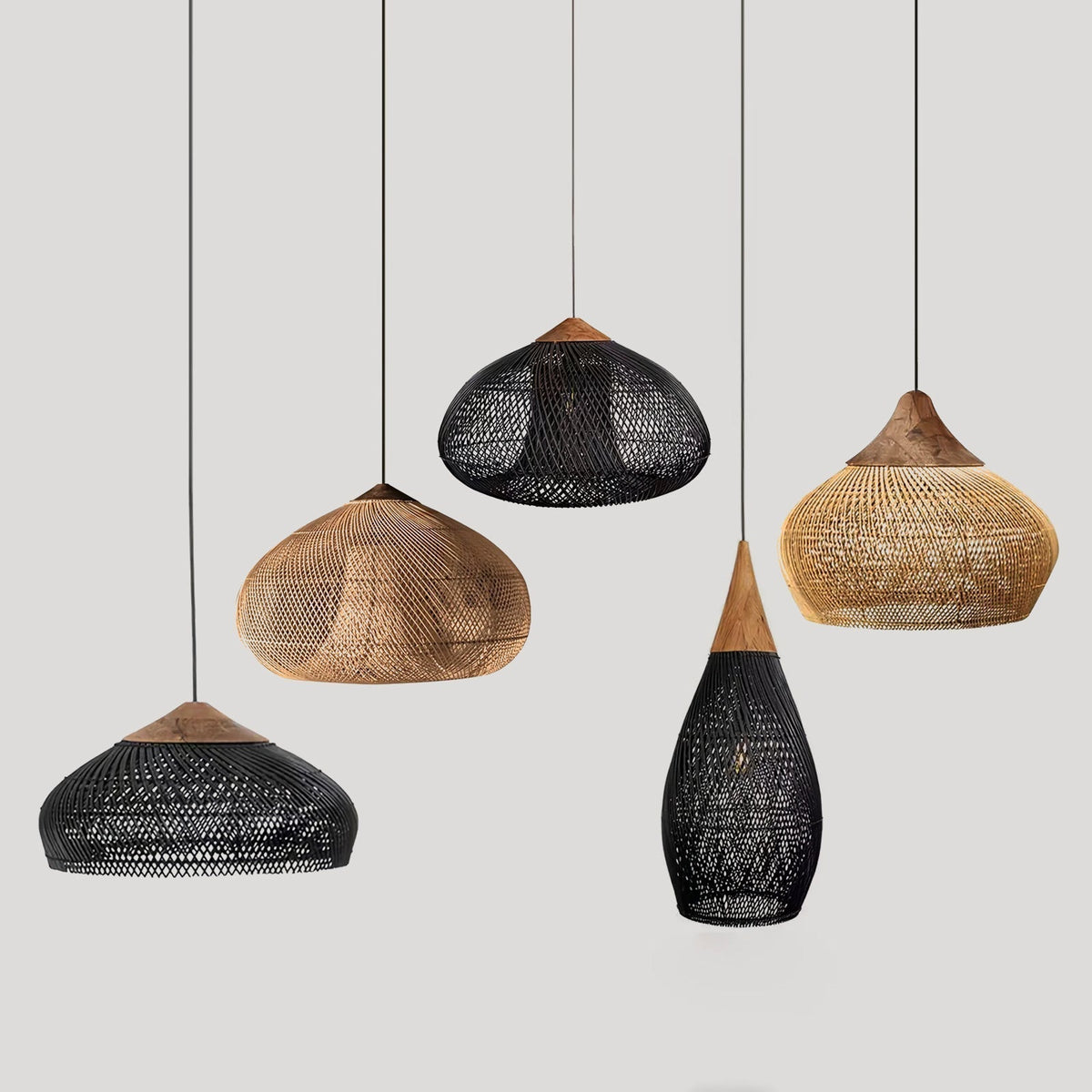 Visopam Braided Rattan Livingroom Pendant Lamp