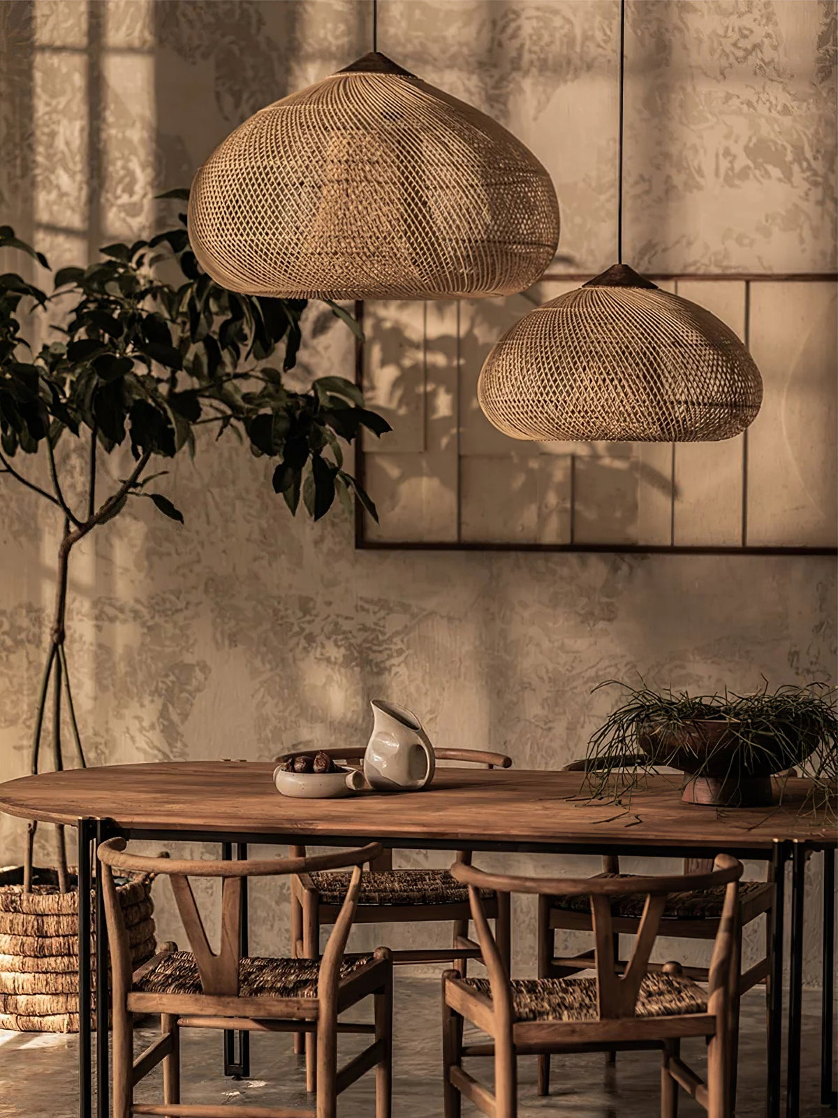 Clairstone Rattan Pendant Light