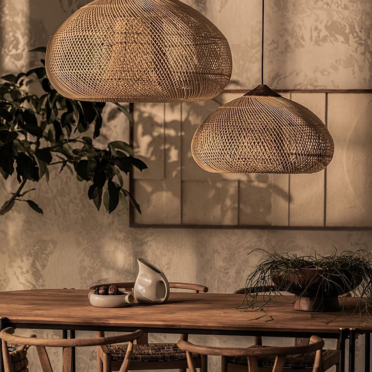 Visopam Braided Rattan Livingroom Pendant Lamp