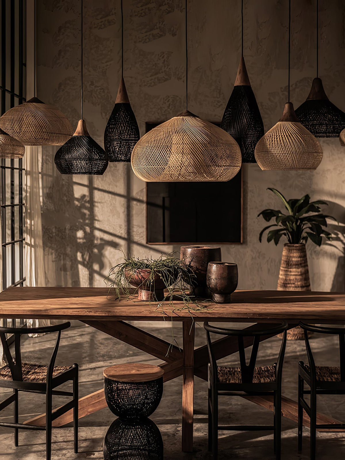 Clairstone Rattan Pendant Light
