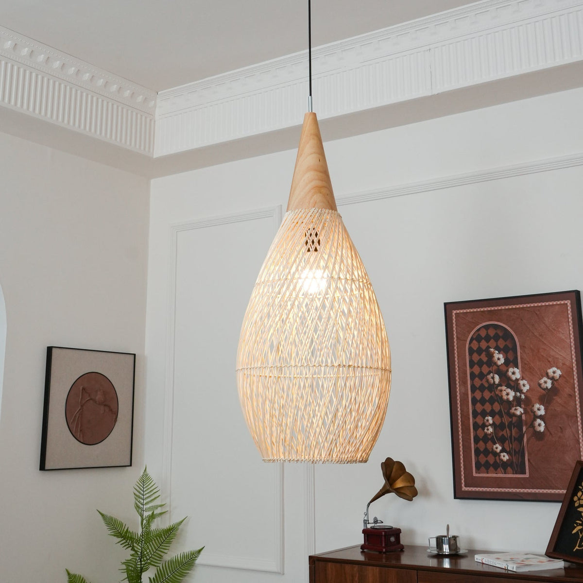 Solavn Rattan Wood Pendant Lamp