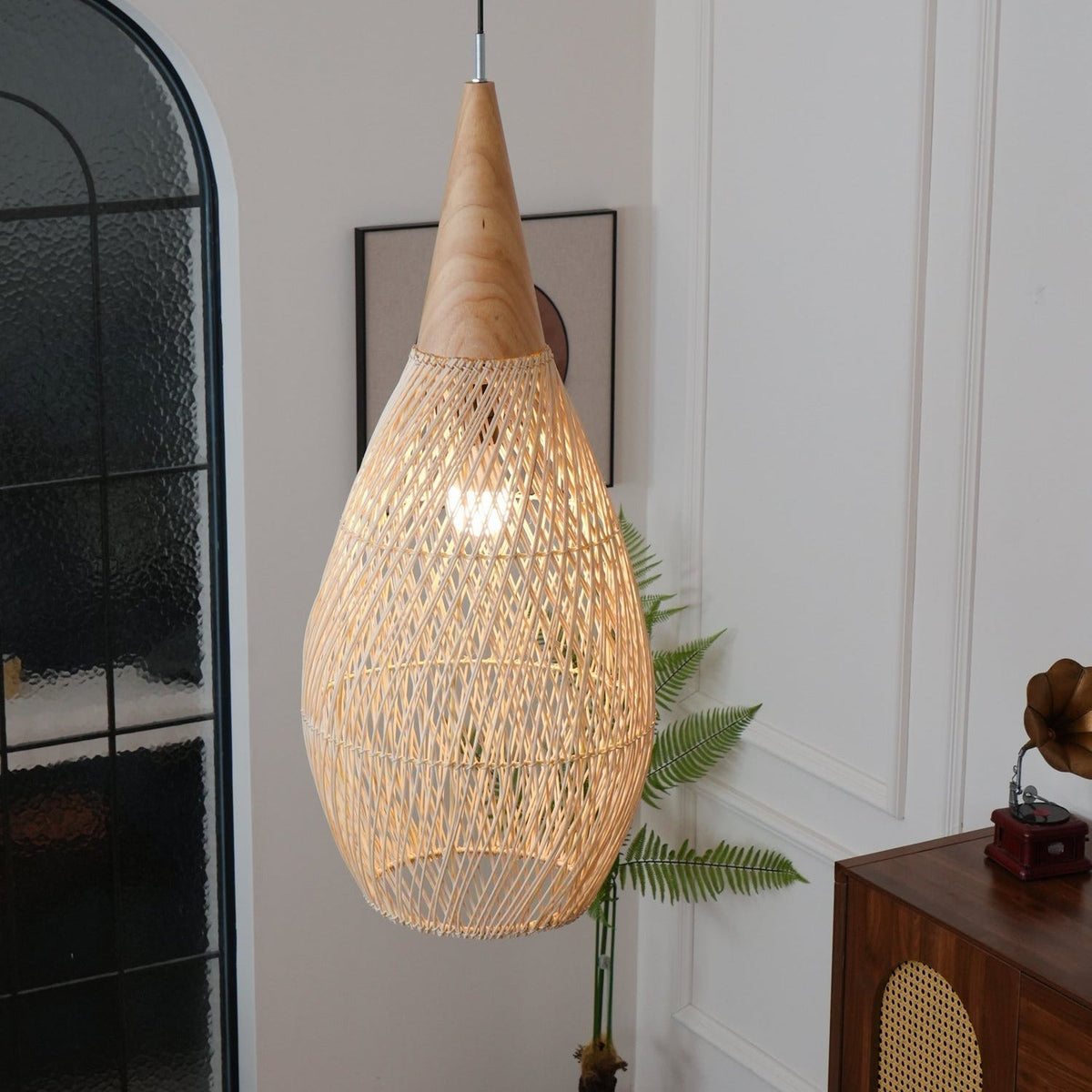 Visopam Braided Rattan Livingroom Pendant Lamp