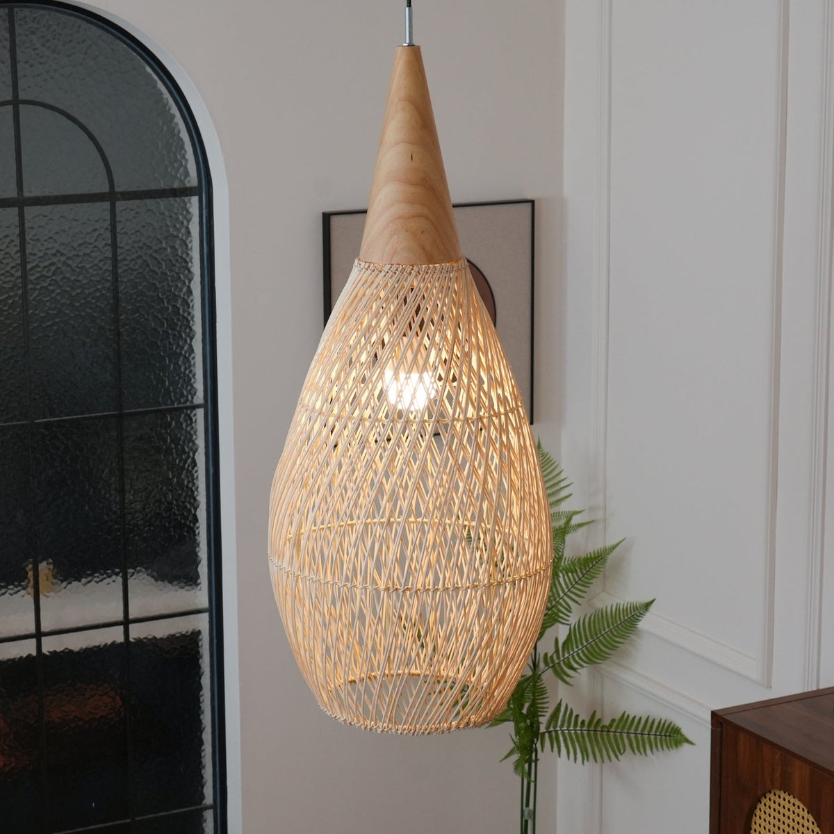 Clairstone Rattan Pendant Light