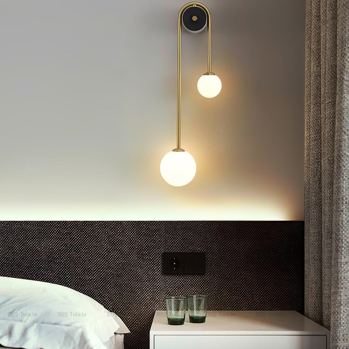 Lapavid Brass Arc Wall Light